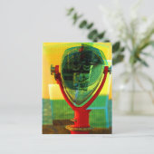 Carte postale binoculaire cubiste (Debout devant)