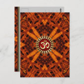 Carte postale bio Grooves OM Tribal New Age (Devant / Derrière)