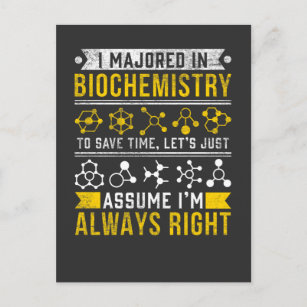 Carte Postale Biochimie Biologiste Humour Drôle scientifique pla