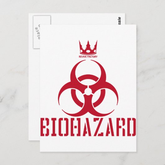 CARTE POSTALE BIOHAZARD(赤) (Devant / Derrière)