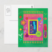 Carte Postale Biologie cellulaire Abstraite style Matisse (Devant / Derrière)