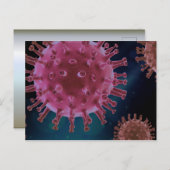 Carte Postale Biologie du virus Covid (Devant / Derrière)
