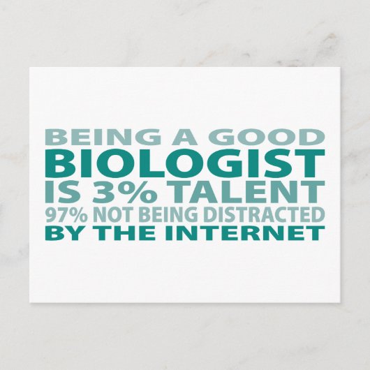 Carte Postale Biologiste 3% Talent (Devant)