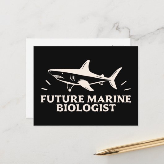 Carte Postale Biologiste marin futur (Devant/Arrière en situation)