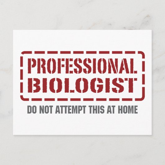 Carte Postale Biologiste professionnel (Devant)