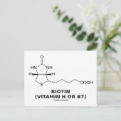 Carte Postale Biotine (Vitamine H Ou B7) Molécule chimique (Debout devant)
