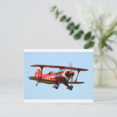 Carte Postale Biplan rouge (Debout devant)