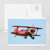 Carte Postale Biplan rouge (Devant / Derrière)