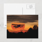 Carte Postale biplane (Devant / Derrière)
