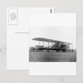 Carte Postale Biplane Airliner, 1919 (Devant / Derrière)