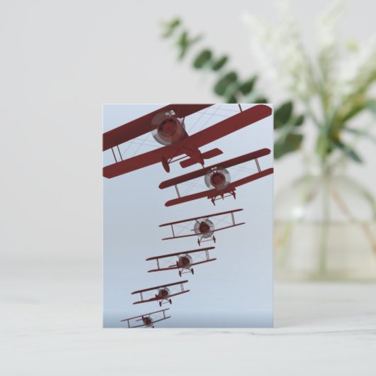 Carte Postale Biplane rétro (Debout devant)