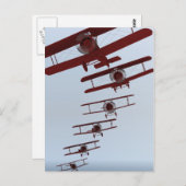 Carte Postale Biplane rétro (Devant / Derrière)