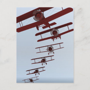 Carte Postale Biplane rétro