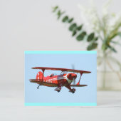Carte Postale Biplane rouge (Debout devant)