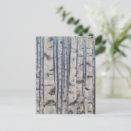 Carte Postale Birch tree Morse Code (Debout devant)