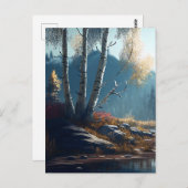 Carte Postale Birches Northern Ireland Round, Birch View (Devant / Derrière)