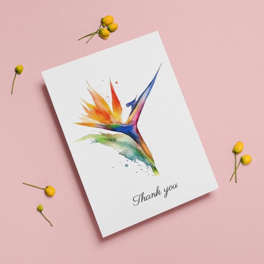 Carte Postale Bird of Paradise Watercolor, custom
