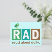 Carte Postale Bird RAD - Lire à haute voix Lecture quotidienne C (Debout devant)