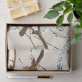 Carte Postale Bird Set 3 of 4 (European Robins) Tissuepapier (Geschenk)