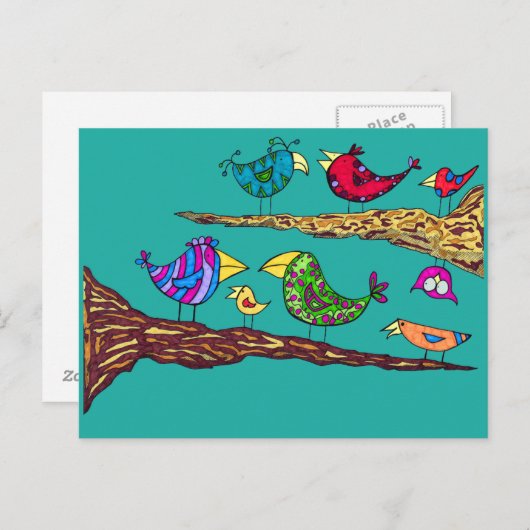 Carte Postale Bird Talk Postcard (Devant / Derrière)