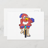 Carte Postale Bird with bicycle (Devant / Derrière)