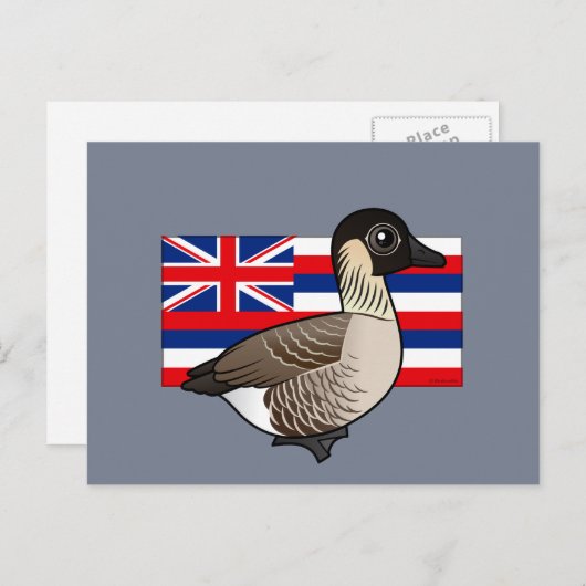Carte Postale Birdable d'État d'Hawaii : Nene (Devant / Derrière)