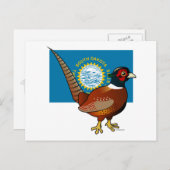 Carte Postale Birdable d'État du Dakota du Sud : faisan commun (Devant / Derrière)