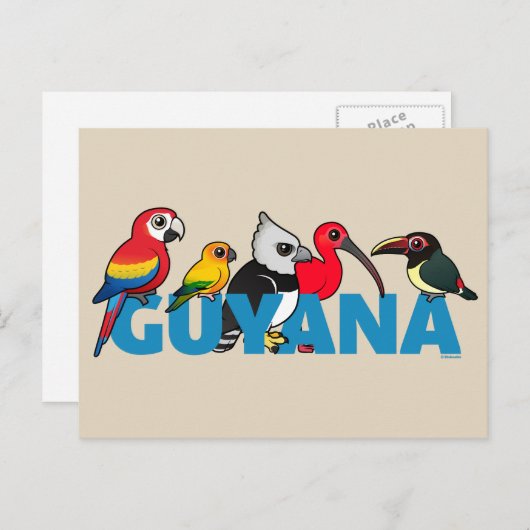 Carte Postale Birdable Guyana (Devant / Derrière)