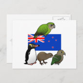 Carte Postale Birdables néo-zélandais (Devant / Derrière)