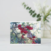 Carte Postale Birdhouse et baies rouges (Debout devant)