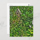 Carte Postale Birdhouse in Garden (Devant / Derrière)
