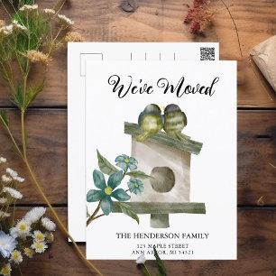 Carte postale Birdhouse New Home Moving Faire-part