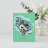 Carte Postale Birdhouse vintage (Debout devant)