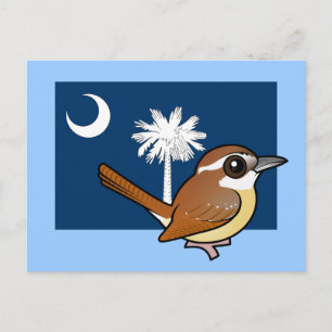 Carte Postale Birdorable d'État de Caroline du Sud : Carolina Wr