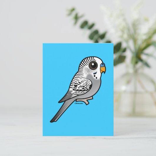 Carte Postale Birdorable Grey Budgie (Debout devant)