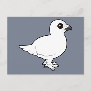 Carte Postale Birdorable Willow Ptarmigan, hiver