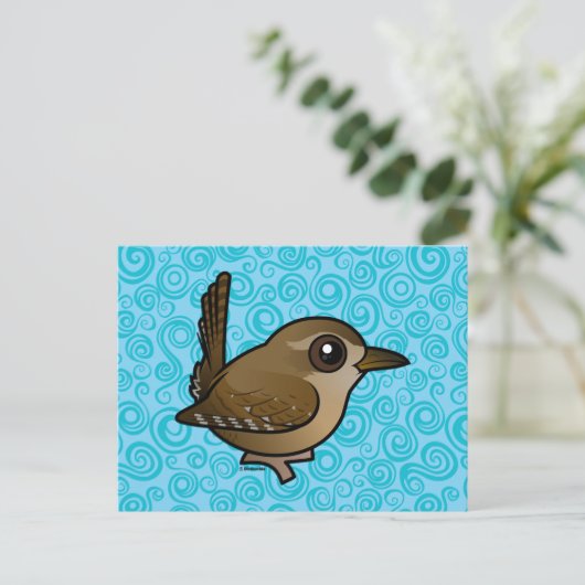 Carte Postale Birdorable Winter Wren (Debout devant)