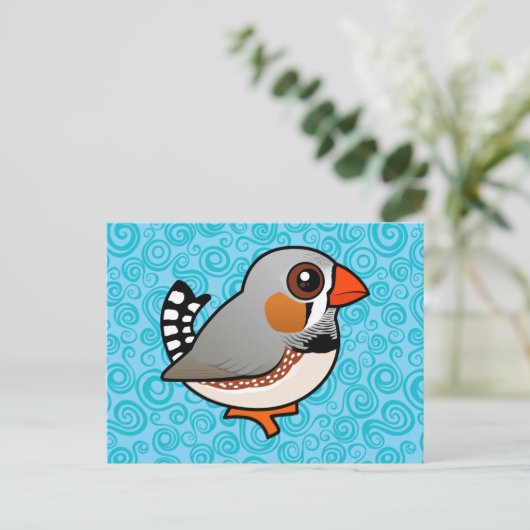 Carte Postale Birdorable Zebra Finch (Debout devant)