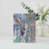 Carte Postale Birds mixed media collage (Debout devant)