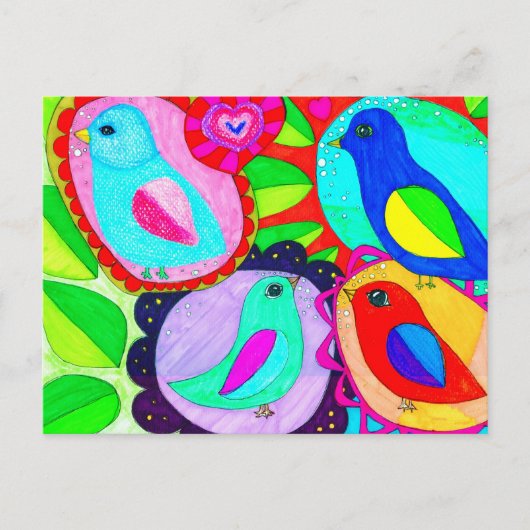 Carte Postale Birds say they Want Freedom! (Devant)