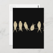Carte Postale birds-wire-musical-notes.jpg (Devant / Derrière)