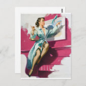 Carte Postale Birdy Pin Up (Devant / Derrière)