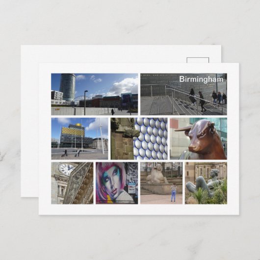 Carte Postale Birmingham (Devant / Derrière)