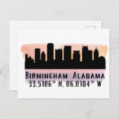 Carte Postale Birmingham AL City Skyline (Devant / Derrière)