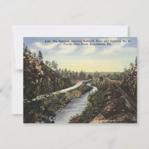 Carte Postale Birmingham AL, The Narrows, Railroad, années 1940