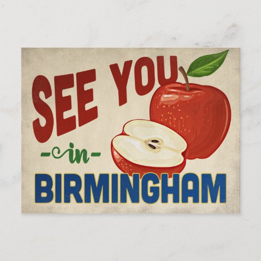 Carte Postale Birmingham Alabama Apple - Vintage voyage (Devant)