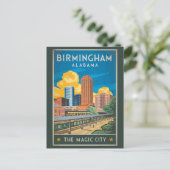 Carte Postale Birmingham Alabama Travel Art Vintage (Debout devant)