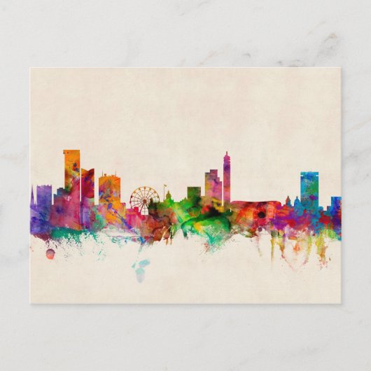 Carte Postale Birmingham Angleterre Skyline Cityscape (Devant)