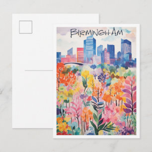 Carte Postale Birmingham Angleterre Voyage Ville Esthétique
