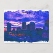 Carte Postale Birmingham - Royaume-Uni aquarelle Vue (Devant)